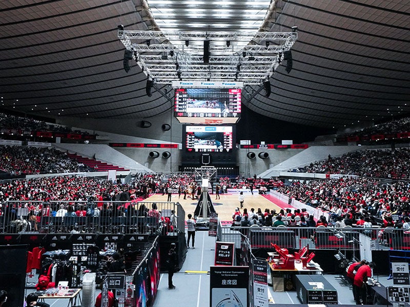 アルバルク東京のホームゲームへ来場し特設ブースへのイメージ画像