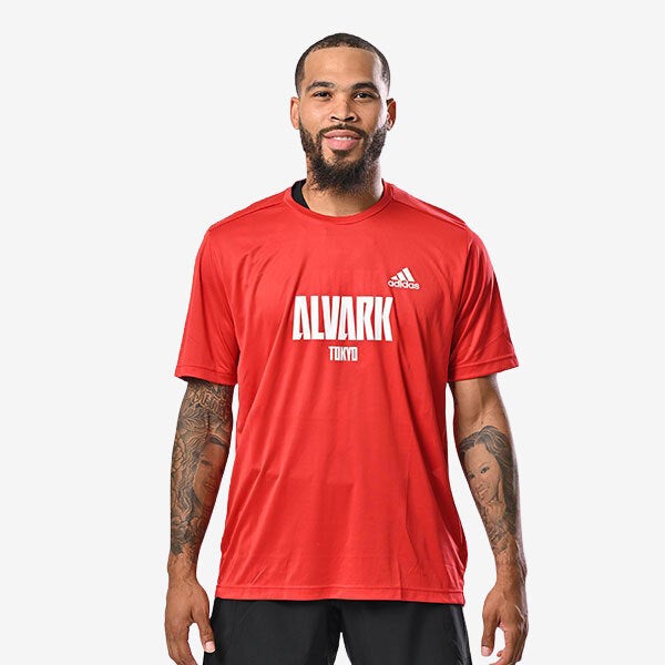 adidas ALVARK RED ロゴTシャツ