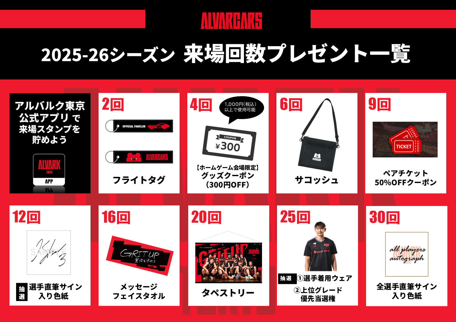 アルバルク東京 プラチナ会員 ファンクラブ特典 アルバルク東京公式ファンクラブ「ALVARCARS」2023-24 シーズン